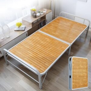 Foldable Wooden Iron Bed