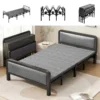 Foldable Iron Bed With Cushion - Image 2