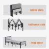 Foldable Iron Bed With Cushion - Image 3