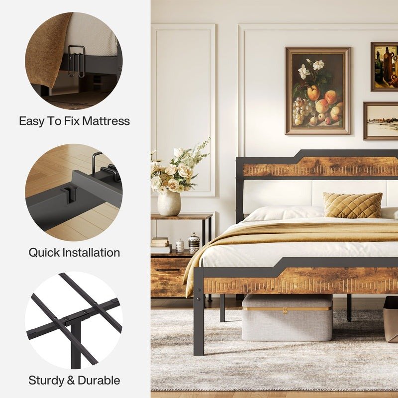 Modern Rustic Queen size Bed Frame - Image 6