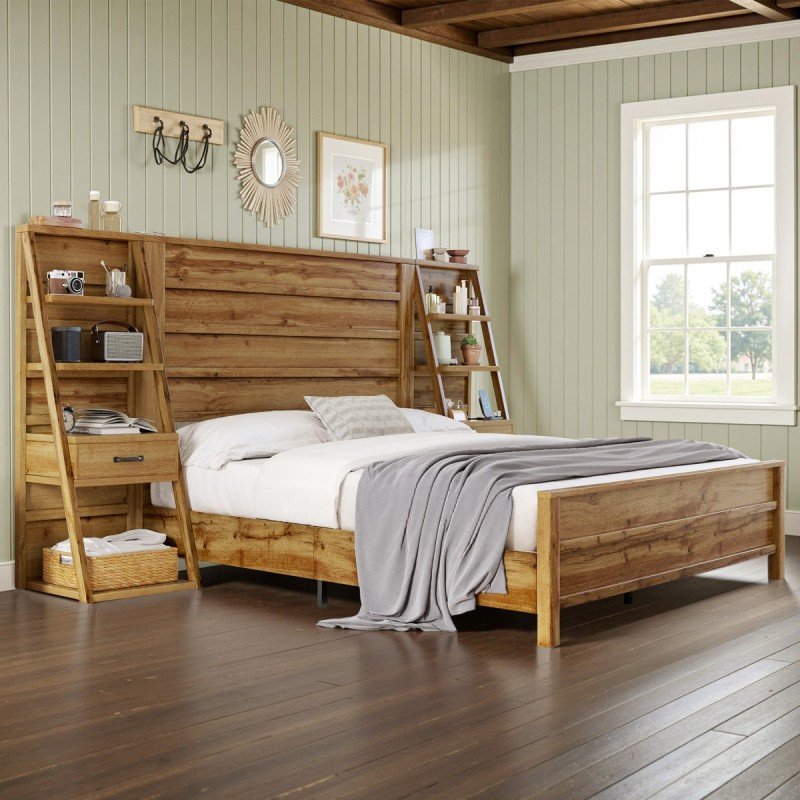 "Farmhouse Queen Size Bed