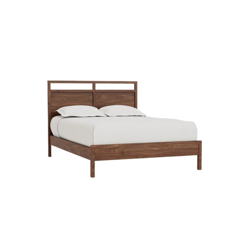 Solid Wood Queen Size Bed Frame with Modern Headboard – Premium Bedroom Furniture - Image 3