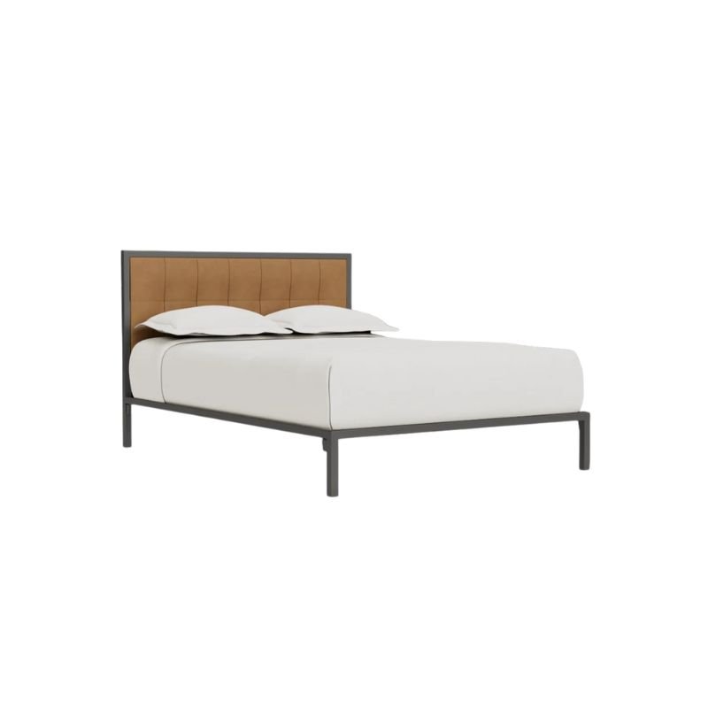 "Premium Queen Bed with Modern Cushioned Headboard – Durable Wooden Frame" - Image 2