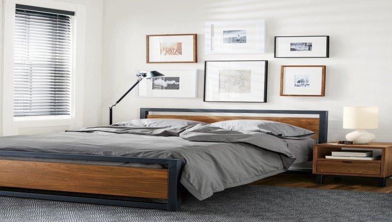 "Industrial Style Queen Size Bed Frame – Solid Wood & Sturdy Metal" - Image 6