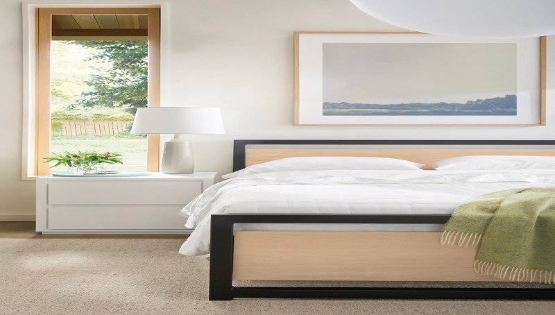 "Industrial Style Queen Size Bed Frame – Solid Wood & Sturdy Metal" - Image 5