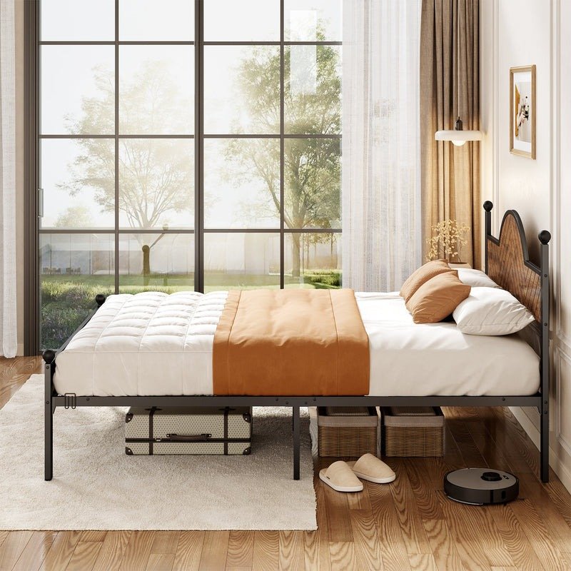 Modern Rustic Queen Size Iron Bed Frame - Image 4